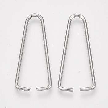 304 Stainless Steel Triangle Rings, Buckle Clasps, For Webbing, Strapping Bags, Garment Accessories Findings, Triangle Clasps, Stainless Steel Color, 30x13x1mm, Hole: 27.5x11mm