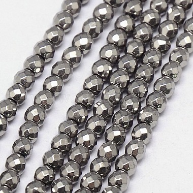 Chapelets de perles en hématite synthétique sans magnétiques(G-J169B-4mm-M)-2