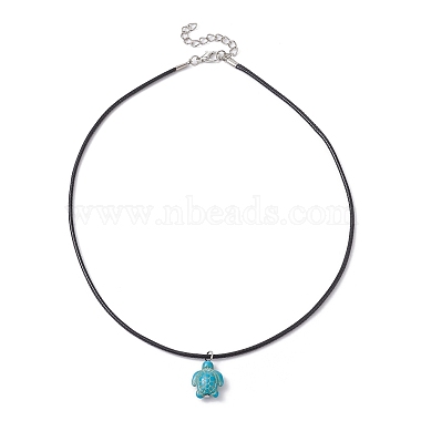 Synthetic Turquoise Pendant Necklaces(NJEW-JN04531-01)-2