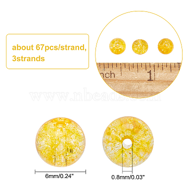 3 Strands Synthetic Citrine Beads Strands(G-NB0003-24)-2