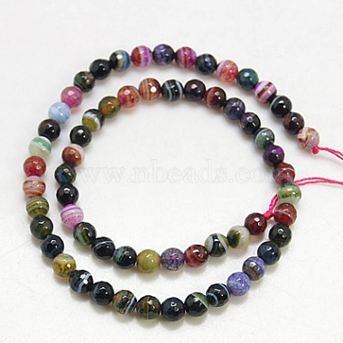 Chapelets de perles d'agate naturelle(G-H1636-6MM-M)-4