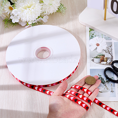 1 Roll Polyester Grosgrain Ribbon(SRIB-CY0001-28C)-3
