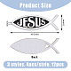 12Pcs 3 Styles Acrylic Jesus Fish Waterproof Car Stickers(DIY-FH0006-25A)-2