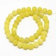 Citron naturel perles rondes de jade brins(G-D677-8mm)-2