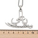 304 Stainless Steel Arabic Pendant Box Chain Necklaces for Women Men(NJEW-R013-04P)-5