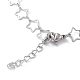 304 bracelets de cheville en chaîne à maillons étoiles en acier inoxydable pour hommes femmes(X-STAS-B039-14P)-3