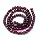 Brins de perles rondes en grenat aaaa de qualité naturelle(G-E300-AAAA-4mm)-3