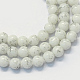 bicarbonate de verre peinte rangées de perles rondes(DGLA-Q019-8mm-41)-1