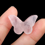Natural Rose Quartz Pendants, Butterfly Charms, 18.5x28.5x5.5~6mm, Hole: 1mm(PW-WG51197-02)