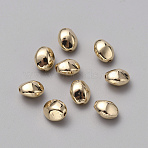 Brass Beads, Oval, Golden, 7x6x5mm, Hole: 1mm(FIND-WH0148-157)