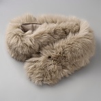 Artificial Fox Wool Collar for Women, Tan, 835~860x105~155x50~55mm(DIY-WH0622-562B)
