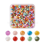 Craftdady 500Pcs 10 Colors Natural Freshwater Shell Beads, Dyed, Round, Mixed Color, 4mm, Hole: 0.8mm, 50pcs/color(SHEL-CD0001-02)