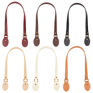 Elite 6Pcs 6 Colors Imitation Leather Sew on Bag Handles, with Iron Findings, Mixed Color, 67x4.1x0.7cm, Hole: 1.5mm, 1pc/color(DIY-PH0017-27)