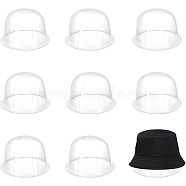 PVC Plastic Hat Stand Rack, Tabletop Hat Holders, Display Wig Stand, Half Round, Clear, 210x130mm(DIY-WH0030-33)