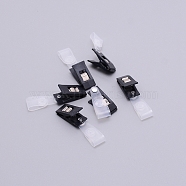 Plastic Clips, Flag Accessories, Black, 55x13.8x15mm, Hole: 10mm(DIY-WH0204-36)
