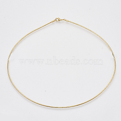 Brass Chains Necklaces, Real 18K Gold Plated, with Lobster Claw Clasps, Nickel Free, 16.73 inch(45.2cm)x2mm(X-KK-N216-40)