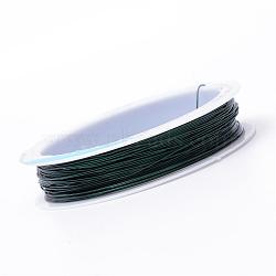 (Holiday Stock-Up Sale)Copper Jewelry Wire, Dark Green, 24 Gauge, 0.5mm, about 1902.88 Feet(580m)/1000g(CWIR-S003-0.5mm-12)