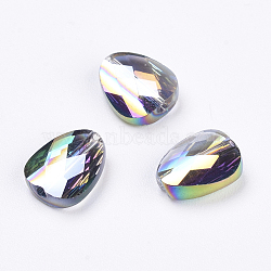 Imitation Austrian Crystal Beads, Grade AAA, Faceted, teardrop, Colorful, 10x8x3.5mm, Hole: 0.9~1mm(SWAR-F059-10x8mm-31)