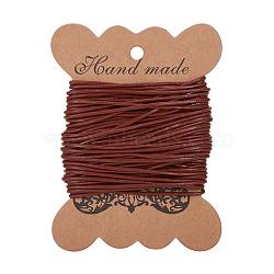 Cowhide Leather Cord, Leather Jewelry Cord, Jewelry DIY Making Material, Round, Dyed, Saddle Brown, 1.5mm(X-LC-1.5MM-02)