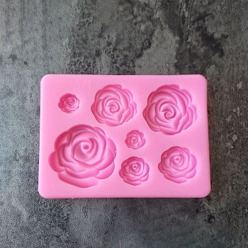 Food Grade Flower Silicone Molds, Fondant Molds, For DIY Cake Decoration, Chocolate, Candy, Random Color, 65x85x10mm