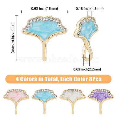 colgantes de diamantes de imitación de aleación chapados en colores dicosméticos 32 piezas 4(ENAM-DC0001-53)-2