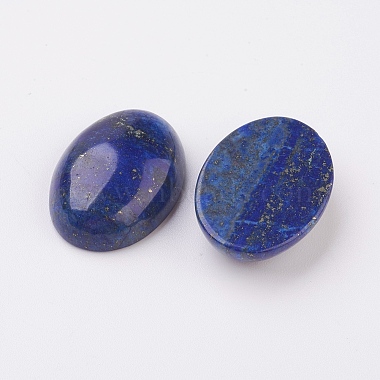 lapis-lazuli naturel dos plat cabochons(X-G-G741-18x25mm-15)-2