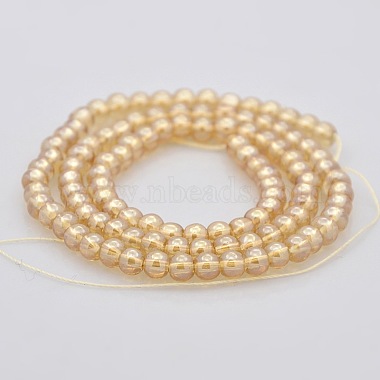 Pearl Luster Plated Glass Round Beads Strands(GLAA-A025-4mm-PL01)-2