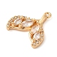 Brass Micro Pave Clear Cubic Zirconia Pendants(KK-G503-42G)-2