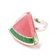 Jelly Color 3D Resin Fruit Adjustable Ring(RJEW-JR00455)-4