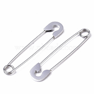 201 Stainless Steel Safety Pins Earrings, Stainless Steel Color, 39x8x1.5mm, Pin: 1mm(STAS-S079-197P)