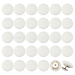 32 Sets Cloth Cap Nail Button, with Iron Rivet, Hat Accessories, White, Button: 17x7mm, Hole: 1mm, Rivet: 11x3mm, Pin: 1mm(DIY-BC0012-17B)
