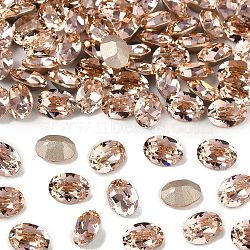 Preciosa&reg MAXIMA Crystal Fancy Stones, Czech Crystal, 435 12 601 Oval, Dura Foiling, 70530 Vintage Rose, 8x6mm(X-PRC-FF8-70530)