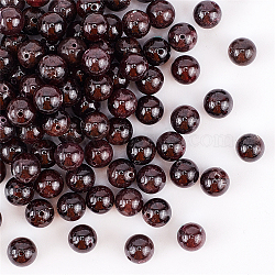 Natural Garnet Beads, Round, 8mm, Hole: 1mm, 100pcs/box(G-OC0001-25)