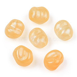 Opaque Acrylic Beads, Glitter Beads, Twist Round, Gold, 16x13.5x11mm, Hole: 1.8mm, about 333pcs/500g(OACR-E015-08C)