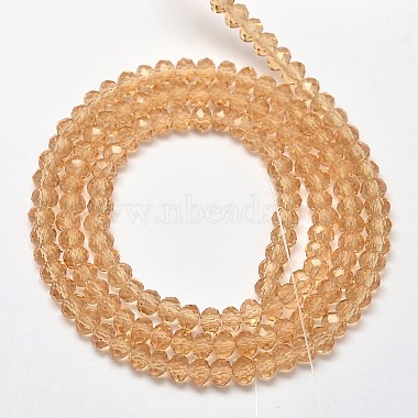 Faceted Rondelle Transparent Glass Beads Strands(EGLA-J134-3x2mm-B09)-2