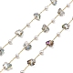 Butterfly Glass & ABS Plastic Pearl Beaded Link Chains(CHS-G028-02G-01)-1