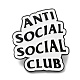 слово антисоциальный социальный клуб эмалированная булавка(JEWB-H010-04EB-04)-1