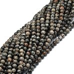 Natural Fluorescent Syenite Rock(Glow under UV Light) Beads Strands, Round, 6mm, Hole: 0.9mm, about 67pcs/strand, 15.55''(39.5cm)(G-G789-02A)