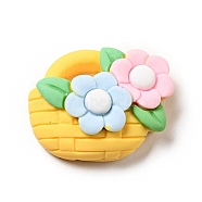 Spring Theme Opaque Resin Cabochons, Colorful, Flower, 17x21.5x5.5mm(RESI-B012-02C)