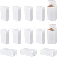 Fold Box Cardboard Gift Boxes, for Bridal Birthday Party Christmas, Rectangle, White, Box Size: 3x5x9.3cm(CON-NB0001-22A)