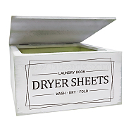 Wood Tissue Boxes, Napkin Holder, for Laundry Room, Rectangle, Word, 200x130x110mm(DJEW-WH0060-010)