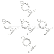 304 Stainless Steel Toggle Clasps, Silver, Ring: 16x12x2mm, Hole: 2.5mm, Bar: 18x7x2mm, Hole: 3mm, 24sets/box(STAS-UN0016-44S)