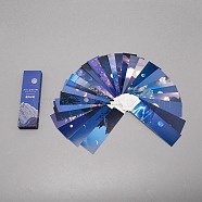 Moon & Star Paper Bookmarks, Vintage Style Bookmarks for Booklover, Royal Blue, 155x40x0.5mm, 30pcs/box(FIND-WH0096-32)