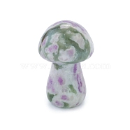 Natural Jade Healing Mushroom Figurines, Reiki Energy Stone Display Decorations, 35mm(PW-WG61562-13)