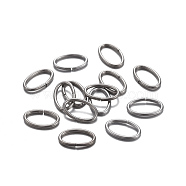 304 Stainless Steel Jump Rings, Open Jump Rings, Oval, Stainless Steel Color, 20 Gauge, 8x5x0.8mm, Inner Diameter: 3.5x6.5mm(STAS-F221-40P-A)