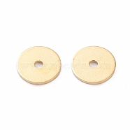 Brass Spacer Beads, Long-Lasting Plated, Disc, Real 18K Gold Plated, 6x0.5mm, Hole: 1mm(X-KK-K241-21G)