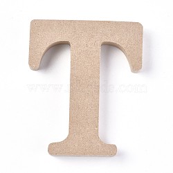 Letter Unfinished Wood Slices, Laser Cut Wood Shapes, for DIY Painting Ornament Christmas Home Decor Pendants, Letter.T, 100x83.5x15mm(DIY-WH0162-62T)