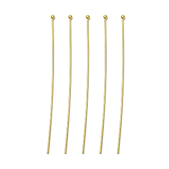 Brass Ball Head Pins, Golden, Size: about 0.7mm thick(21 Gauge), 60mm long, Head: 1.8mm