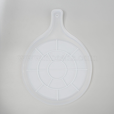 Moules en silicone pour assiette plate avec poignée à motif(DIY-L021-56)-3