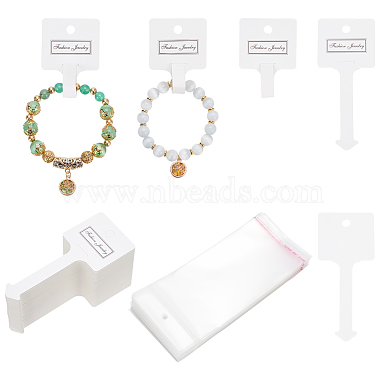 White Paper Hair Tie Display Cards